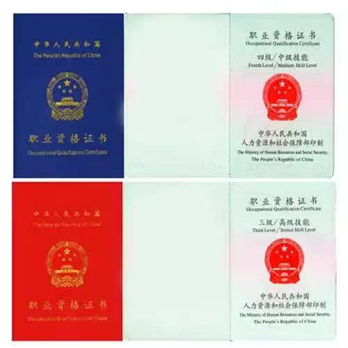 职业资格证样本